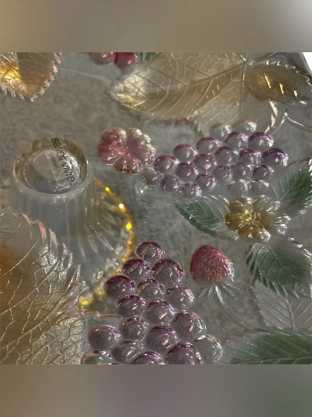 Mikasa Savoir Vivre (Wild Orchard) Fruit / Grape Pedestal Platter 12.5” Japan